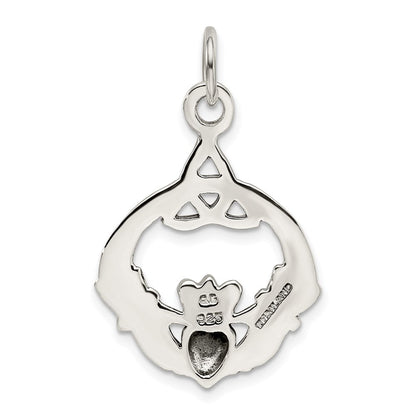 Sterlingsilber Antikisiert Claddagh Anhänger