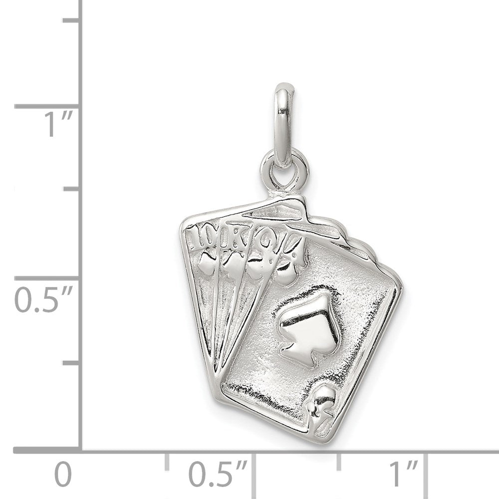 Sterlingsilber Playing Card Charm