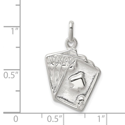 Sterlingsilber Playing Card Charm