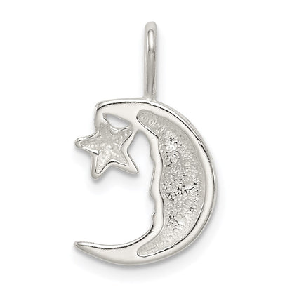 Sterlingsilber Mond mit Stern Charm