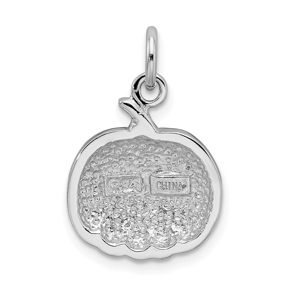 Sterlingsilber Rhodiniert Orange Jack-a-lantern Charm