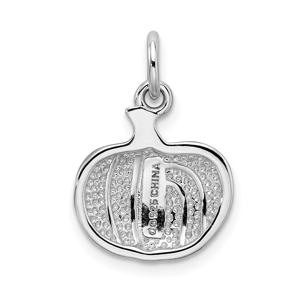 Sterlingsilber Rhodiniert Orange Emailliert Pumpkin Charm