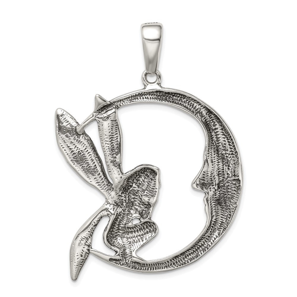 Sterlingsilber Antikisiert Mond/fairy Anhänger