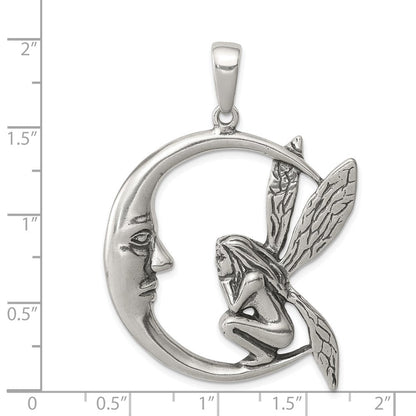 Sterlingsilber Antikisiert Mond/fairy Anhänger