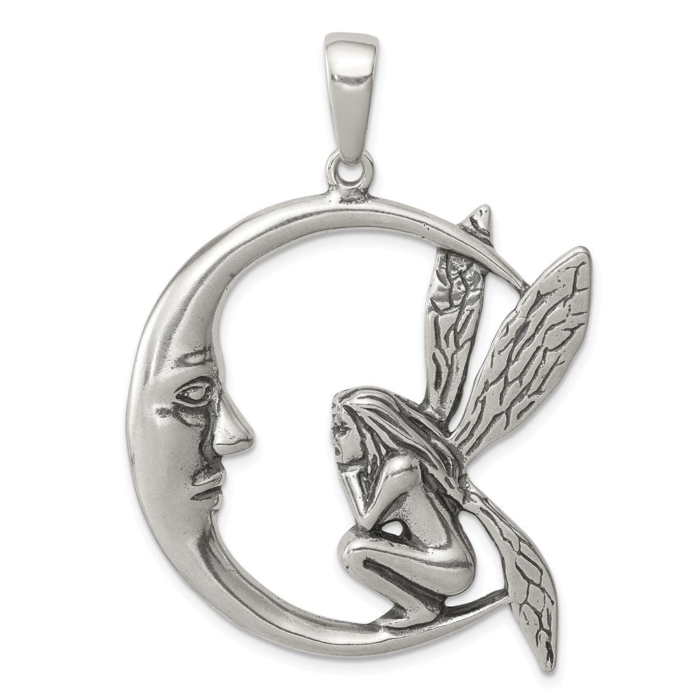 Sterlingsilber Antikisiert Mond/fairy Anhänger