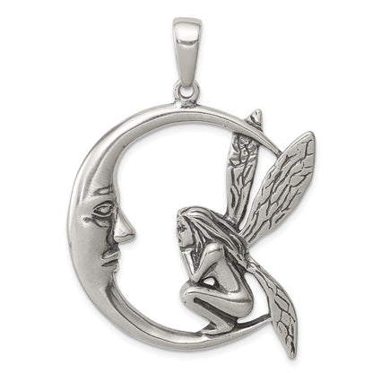 Sterlingsilber Antikisiert Mond/fairy Anhänger