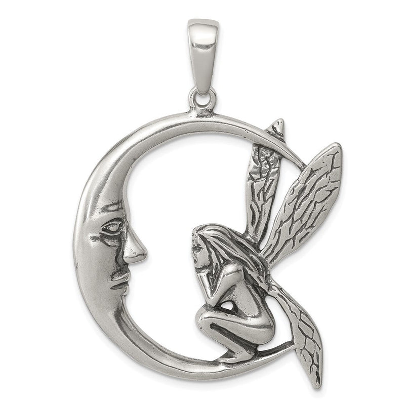 Sterlingsilber Antikisiert Mond/fairy Anhänger
