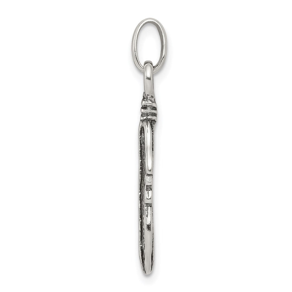 Sterlingsilber Antikisiert Feder Charm