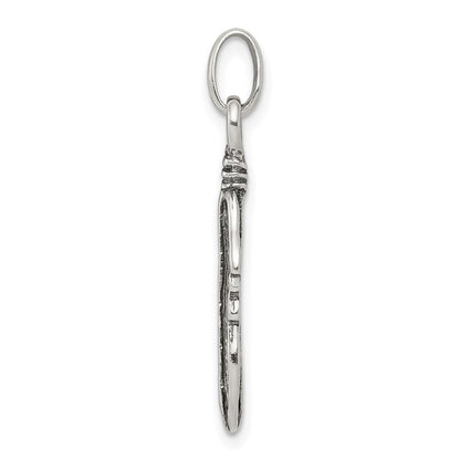 Sterlingsilber Antikisiert Feder Charm