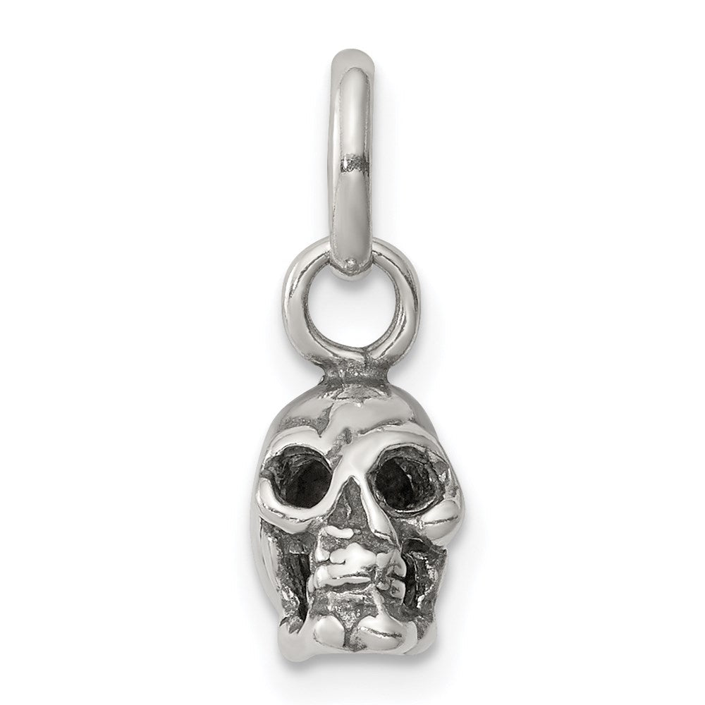 Sterlingsilber Antikisiert Totenkopf Charm