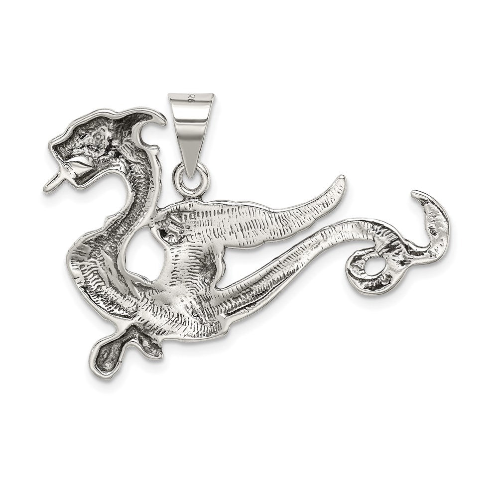 Sterlingsilber Antikisiert Drache Charm