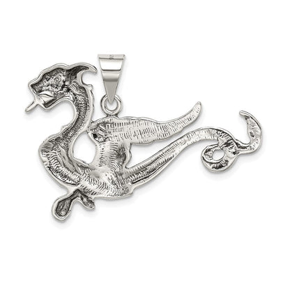Sterlingsilber Antikisiert Drache Charm