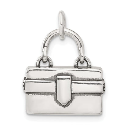 Sterlingsilber 3d Emailliert Markasit Purse Charm