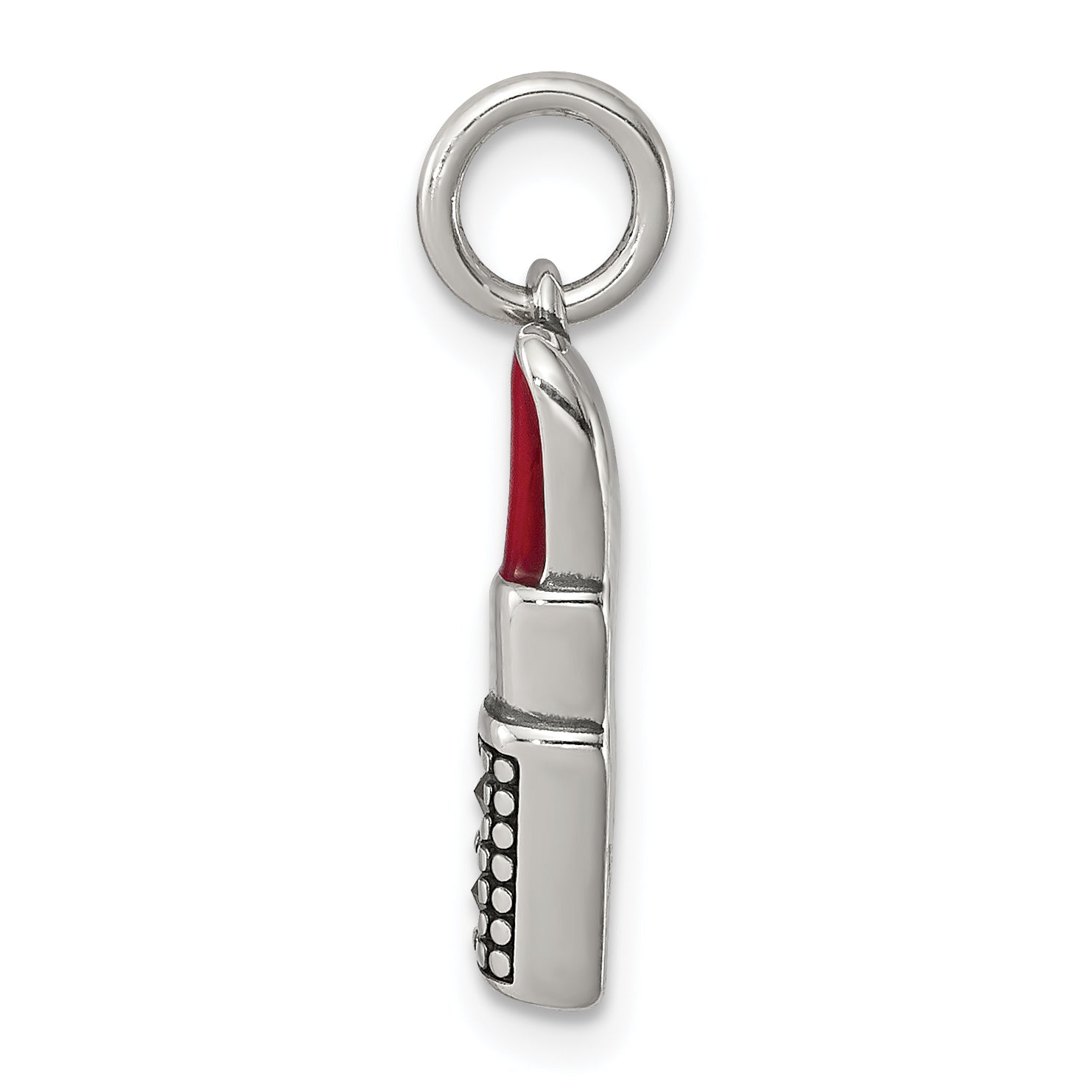Sterlingsilber Antikisiert Emailliert Lipstick Charm