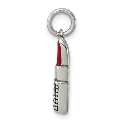 Sterlingsilber Antikisiert Emailliert Lipstick Charm
