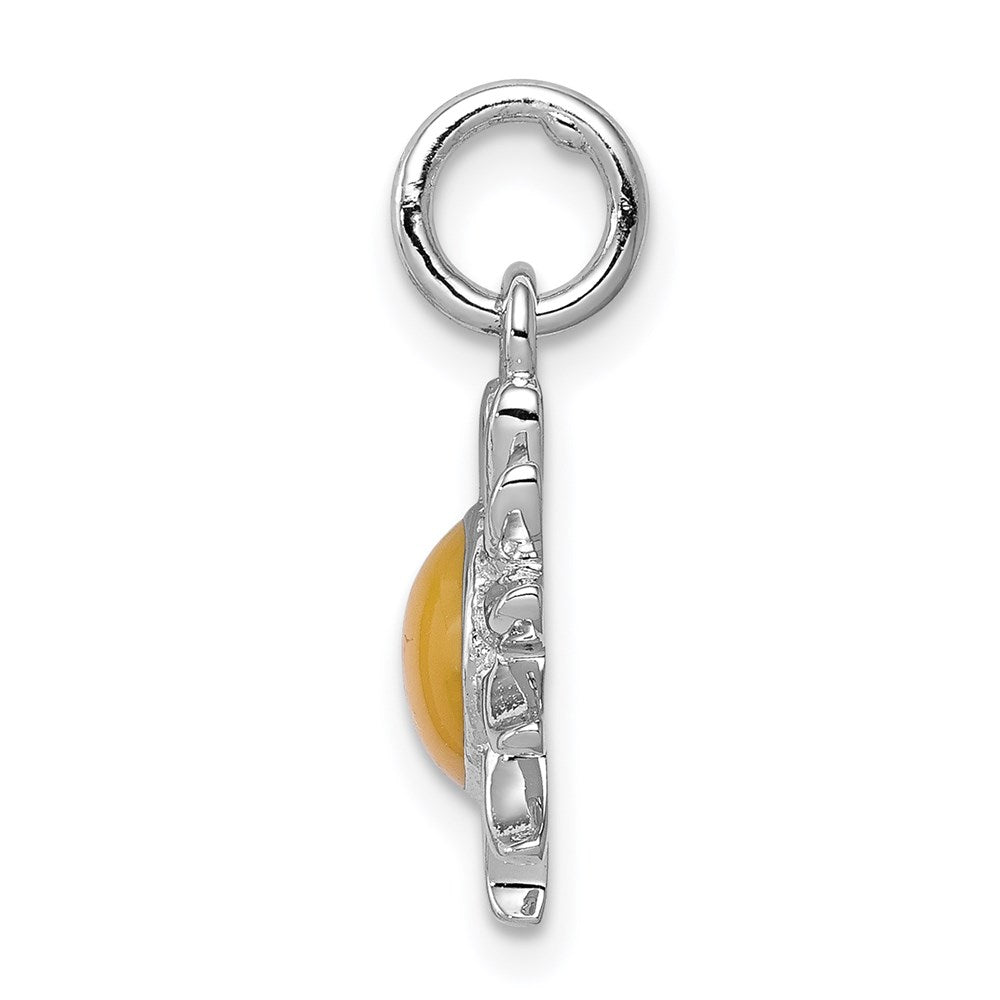 Sterlingsilber Rhodiniert Gelb Sonne Charm