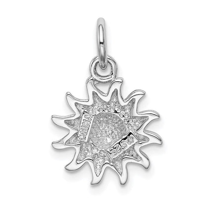 Sterlingsilber Rhodiniert Gelb Sonne Charm