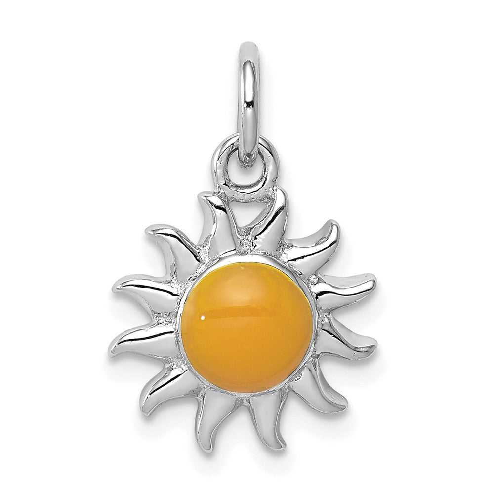Sterlingsilber Rhodiniert Gelb Sonne Charm