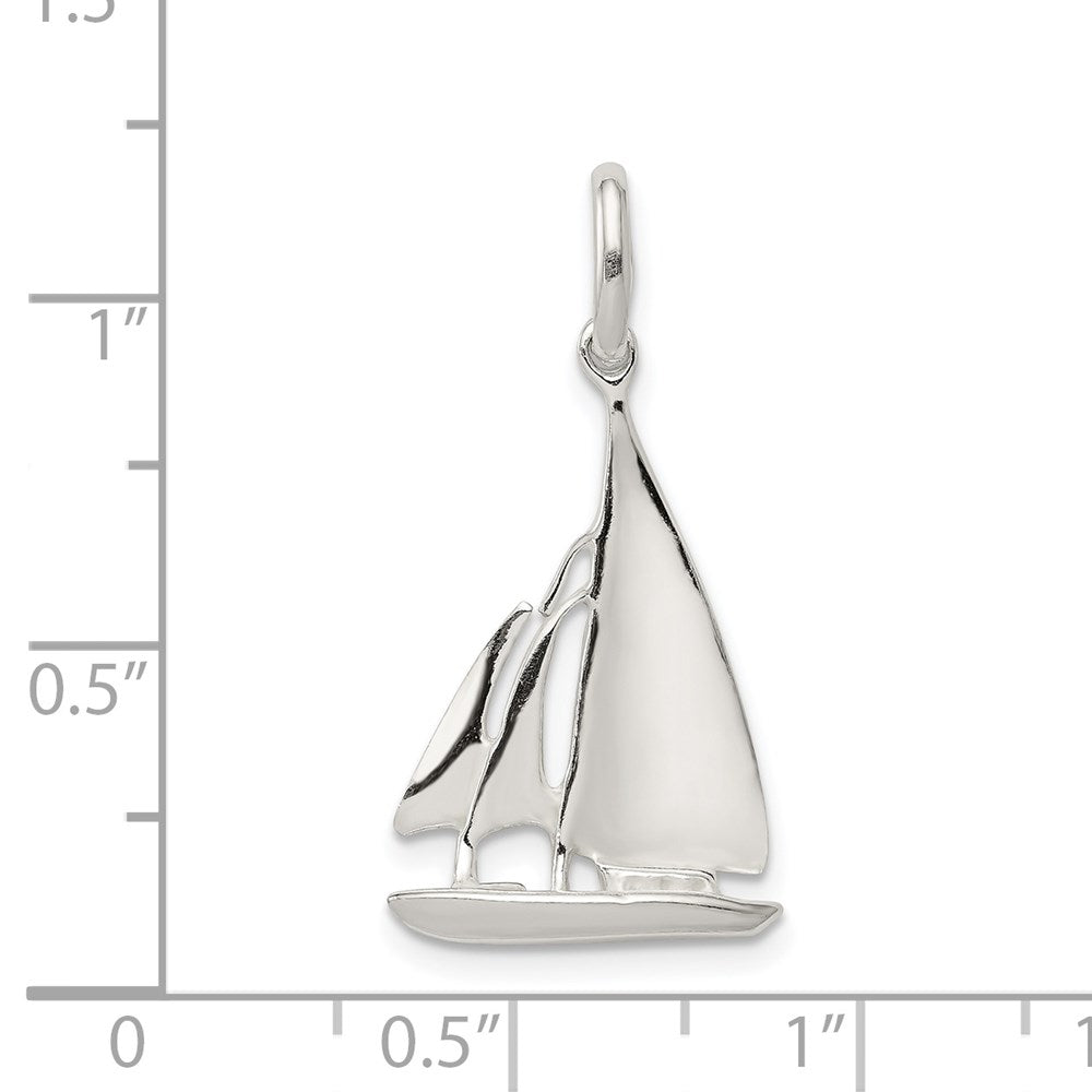 Sterlingsilber Segelboot Charm