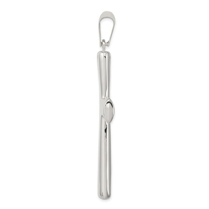 Sterlingsilber Rhodiniert Hohl Kreuz Anhänger
