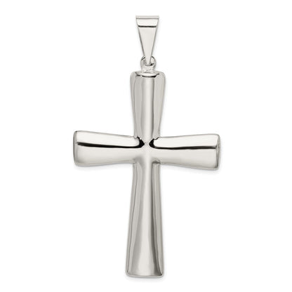 Sterlingsilber Rhodiniert Hohl Kreuz Anhänger