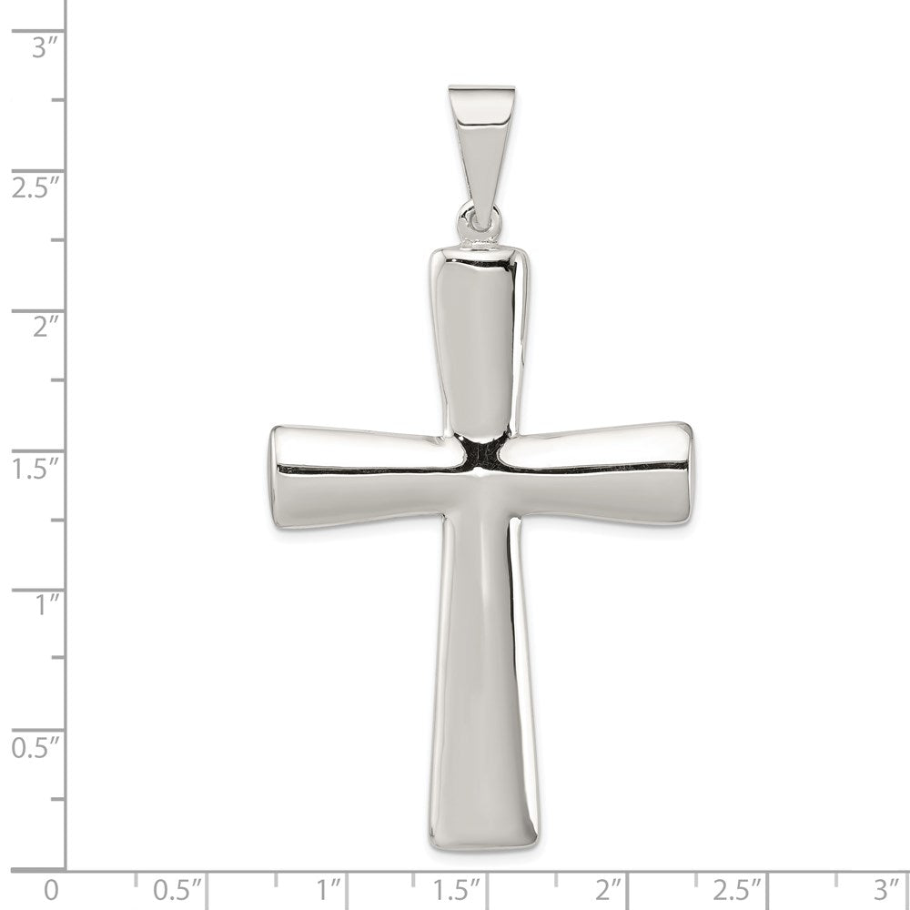 Sterlingsilber Rhodiniert Hohl Kreuz Anhänger