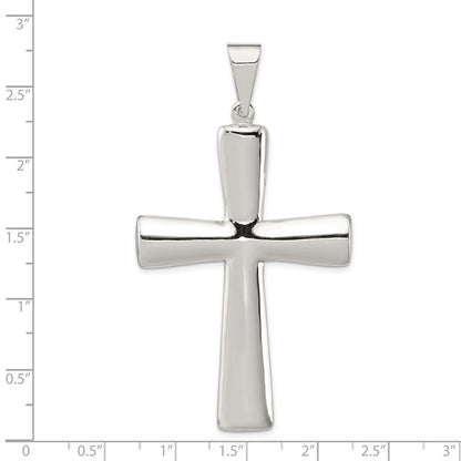 Sterlingsilber Rhodiniert Hohl Kreuz Anhänger