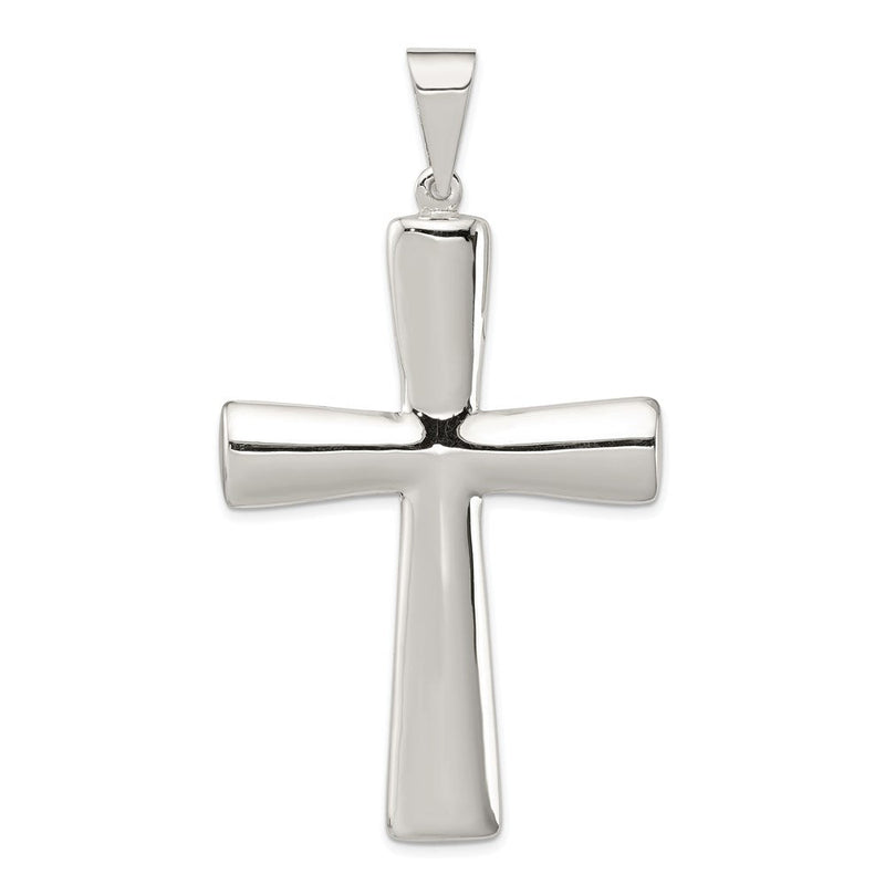 Sterlingsilber Rhodiniert Hohl Kreuz Anhänger