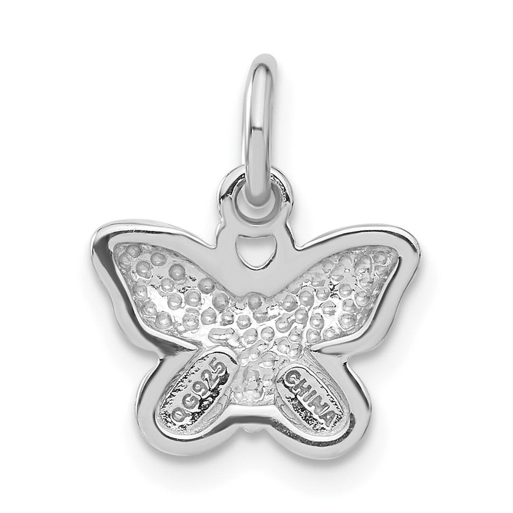 Sterlingsilber Rhodiniert Rhod Emailliert Lila Schmetterling