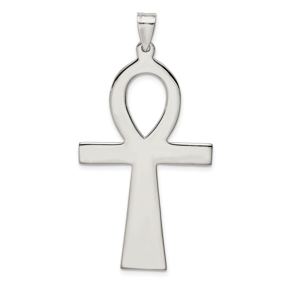 Sterlingsilber Rhodiniert Ankh Kreuz Anhänger