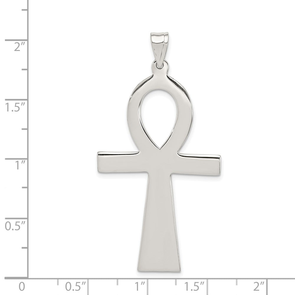 Sterlingsilber Rhodiniert Ankh Kreuz Anhänger