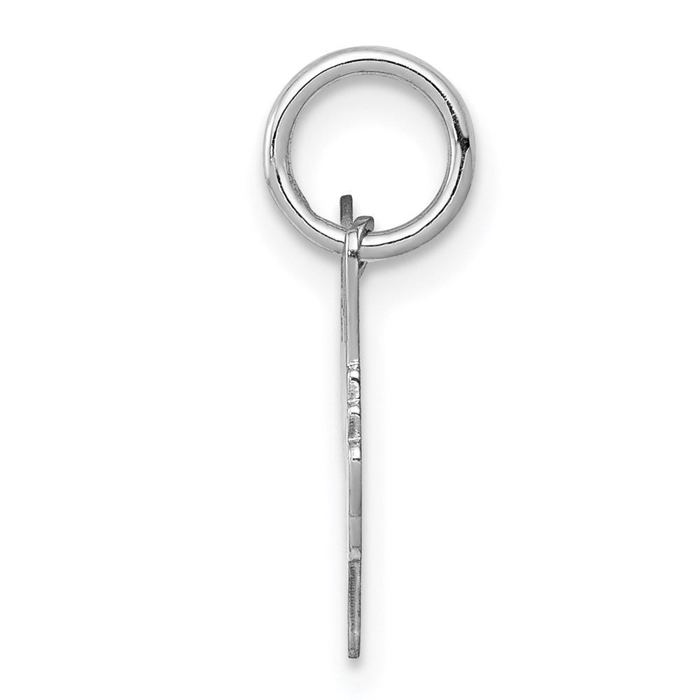Sterlingsilber Rhodiniert Fuchs Kopf Poliert Vorderseite/satin Rückseite Charm