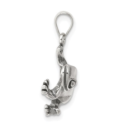 Sterlingsilber Antikisiert Frosch Charm