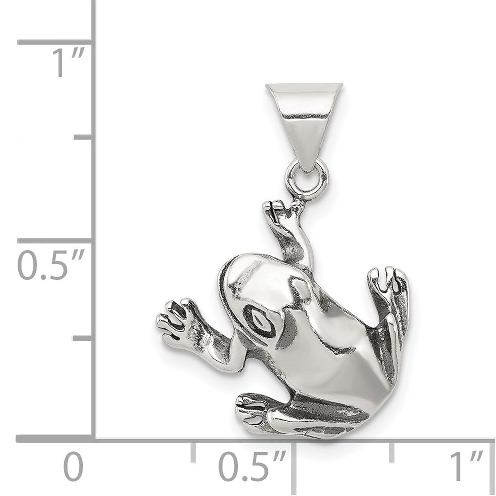 Sterlingsilber Antikisiert Frosch Charm