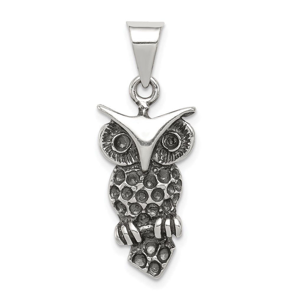 Sterlingsilber Antikisiert Eule Charm