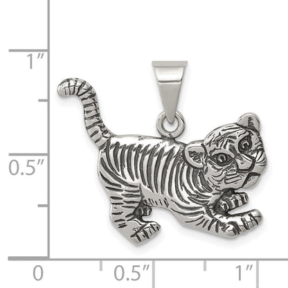 Sterlingsilber Antikisiert Tiger Charm