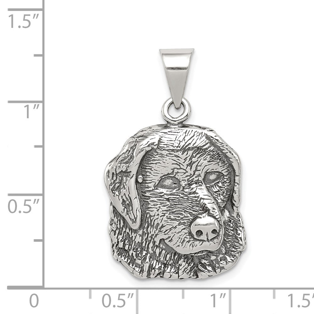 Sterlingsilber Antikisiert Hund Charm