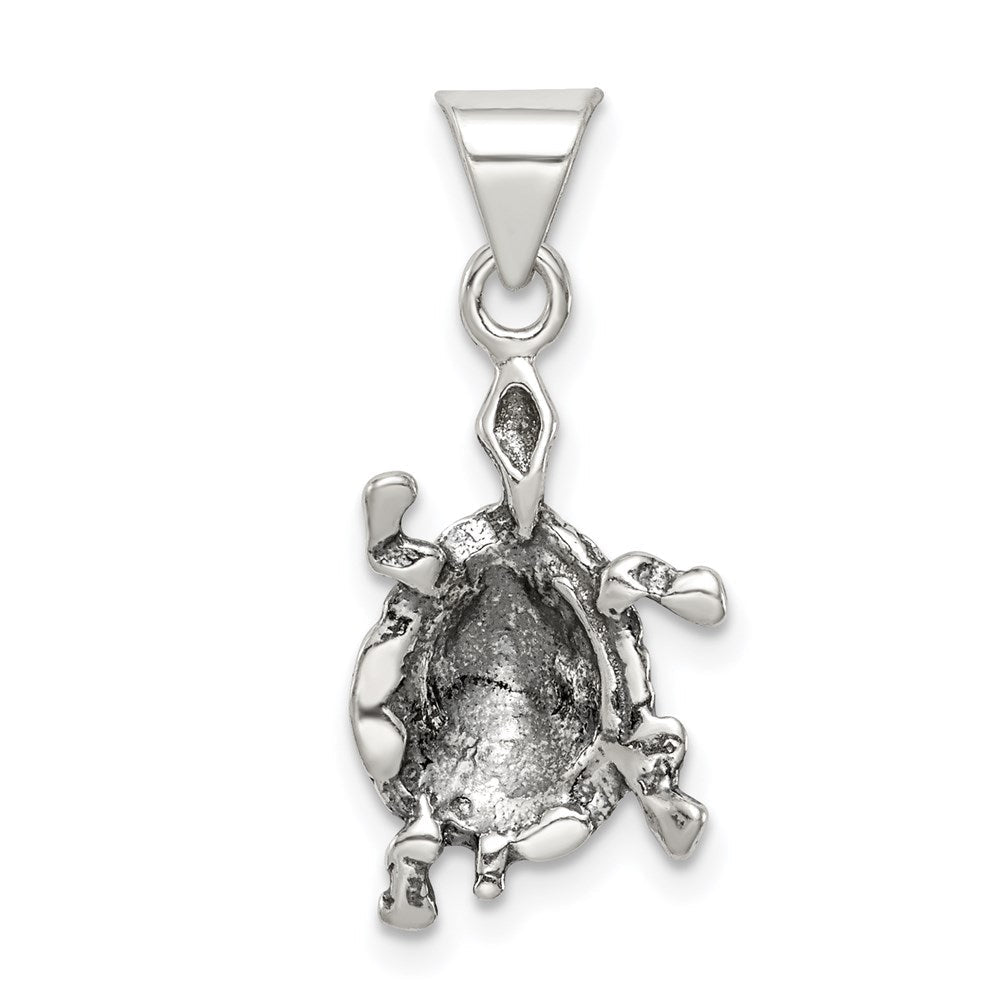 Sterlingsilber Antikisiert Schildkröte Charm