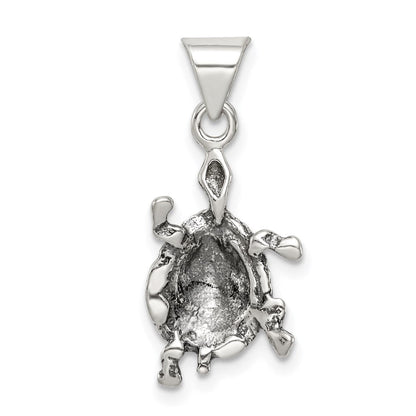 Sterlingsilber Antikisiert Schildkröte Charm