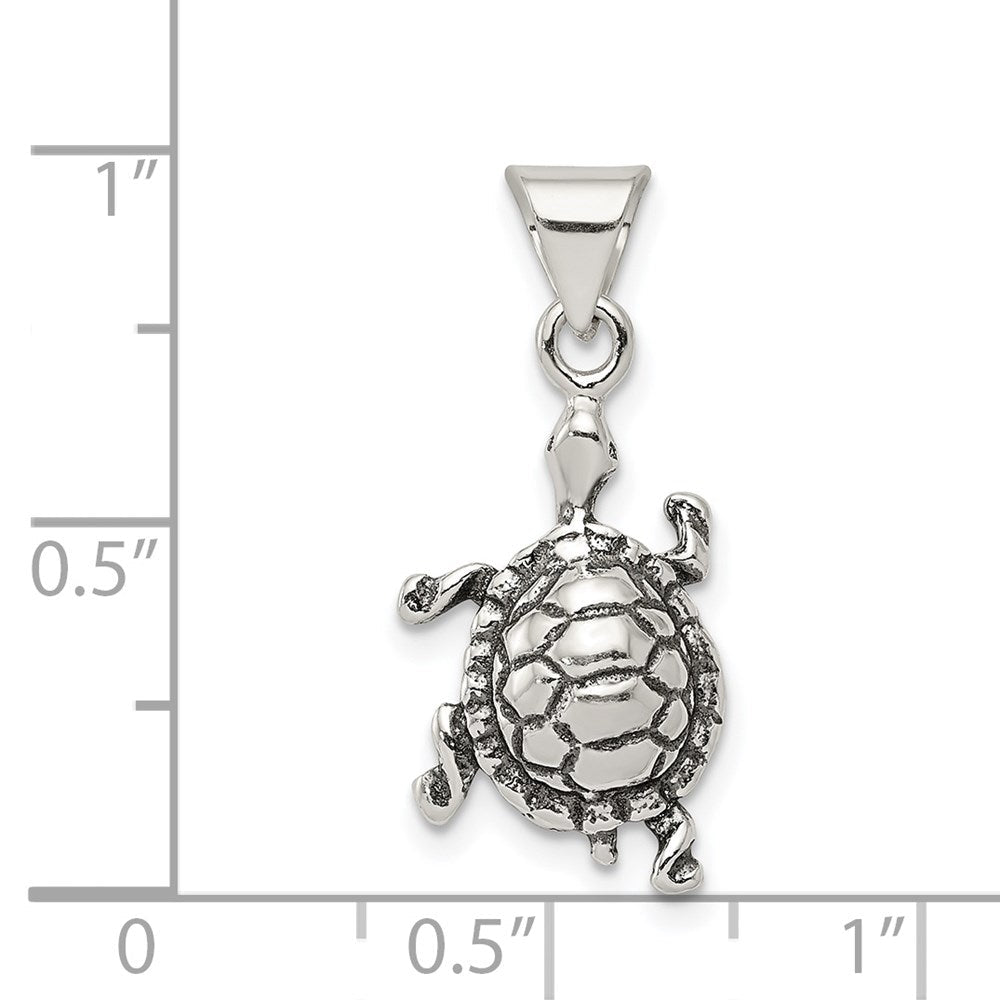 Sterlingsilber Antikisiert Schildkröte Charm