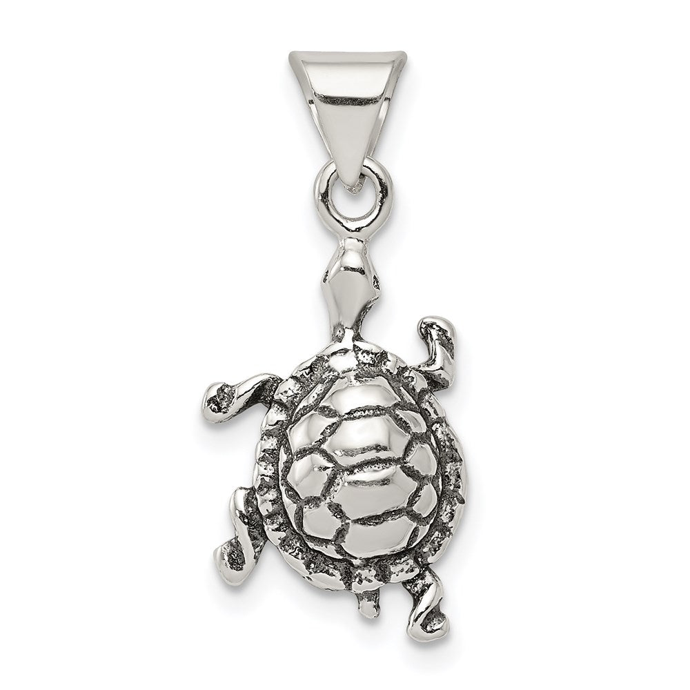 Sterlingsilber Antikisiert Schildkröte Charm