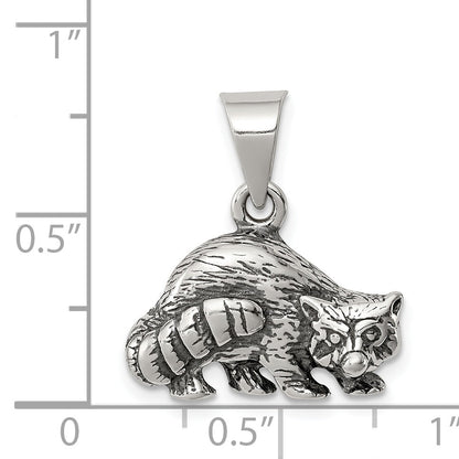 Sterlingsilber Antikisiert Raccoon Charm