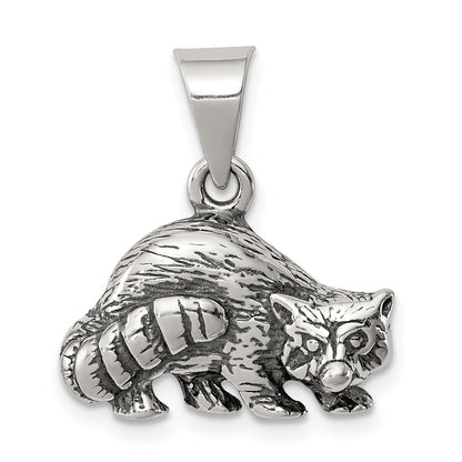 Sterlingsilber Antikisiert Raccoon Charm