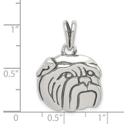 Sterlingsilber Antikisiert Bulldog Charm
