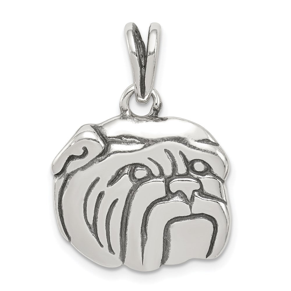 Sterlingsilber Antikisiert Bulldog Charm