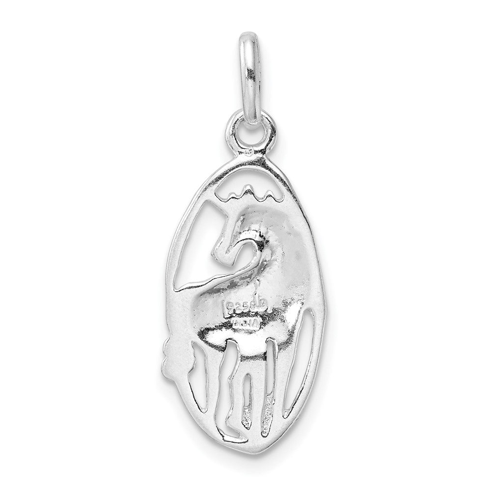 Sterlingsilber Einhorn in Rahmen Charm