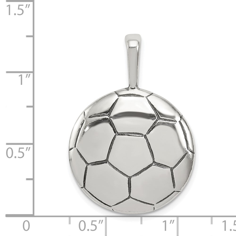 Sterlingsilber Antikisiert Fußball Kugel Anhänger