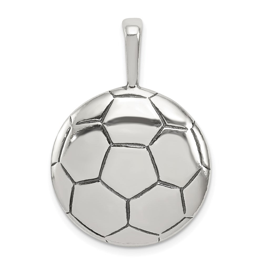 Sterlingsilber Antikisiert Fußball Kugel Anhänger