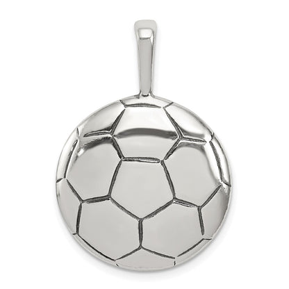 Sterlingsilber Antikisiert Fußball Kugel Anhänger