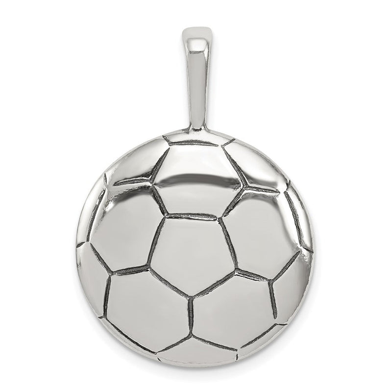 Sterlingsilber Antikisiert Fußball Kugel Anhänger